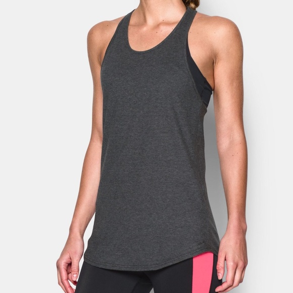 Under Armour Tops - UNDER ARMOUR Striped Microthread Racerback Tank